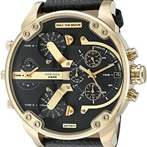 Diesel Watches Mr. Daddy2.0 Two Hand Leather Watch